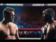 Saúl “Canelo” Álvarez y Terence Crawford frente a frente en el ring antes de su combate histórico, transmitido en vivo por Netflix. Imagen promocional de la pelea Canelo vs Crawford.