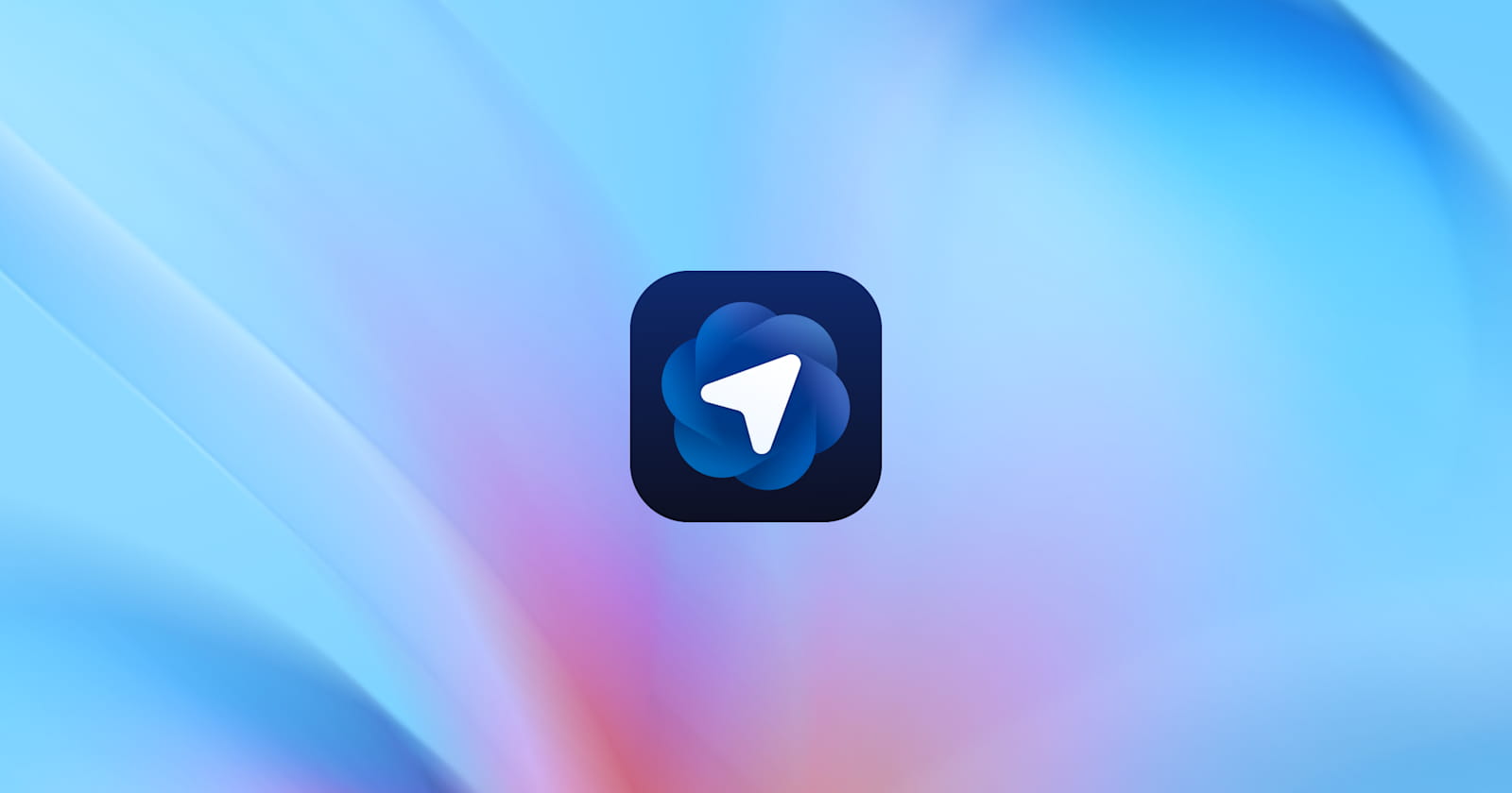 Icono del navegador de ChatGPT sobre un fondo degradado azul, símbolo del nuevo navegador con inteligencia artificial de OpenAI llamado Atlas