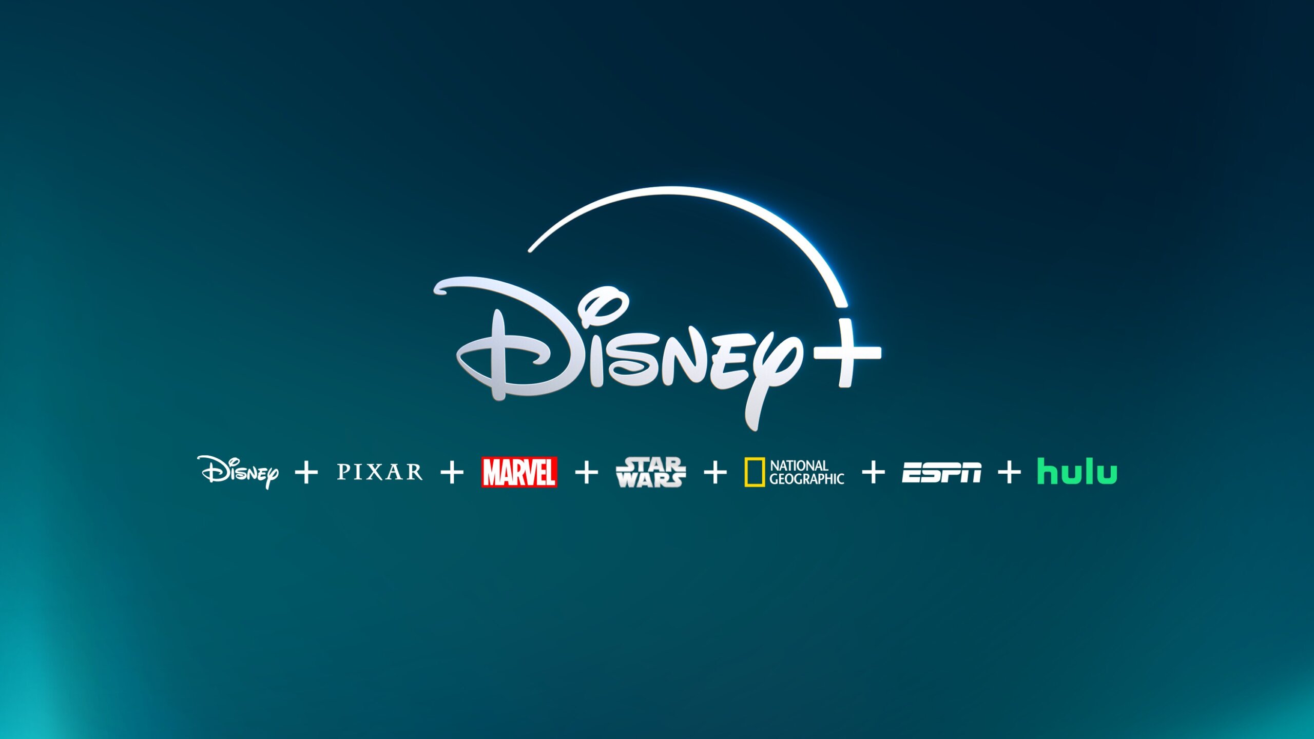 Logo de Disney+ junto a las marcas integradas Disney, Pixar, Marvel, Star Wars, National Geographic, ESPN y Hulu, representando la unificación de contenidos tras el anuncio de que Hulu reemplazará a Star