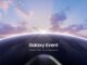 Amanecer visto desde el espacio con la curvatura del planeta y nubes iluminadas por la luz del sol, imagen promocional del Samsung Galaxy Event 2025 donde se presentará Project Moohan