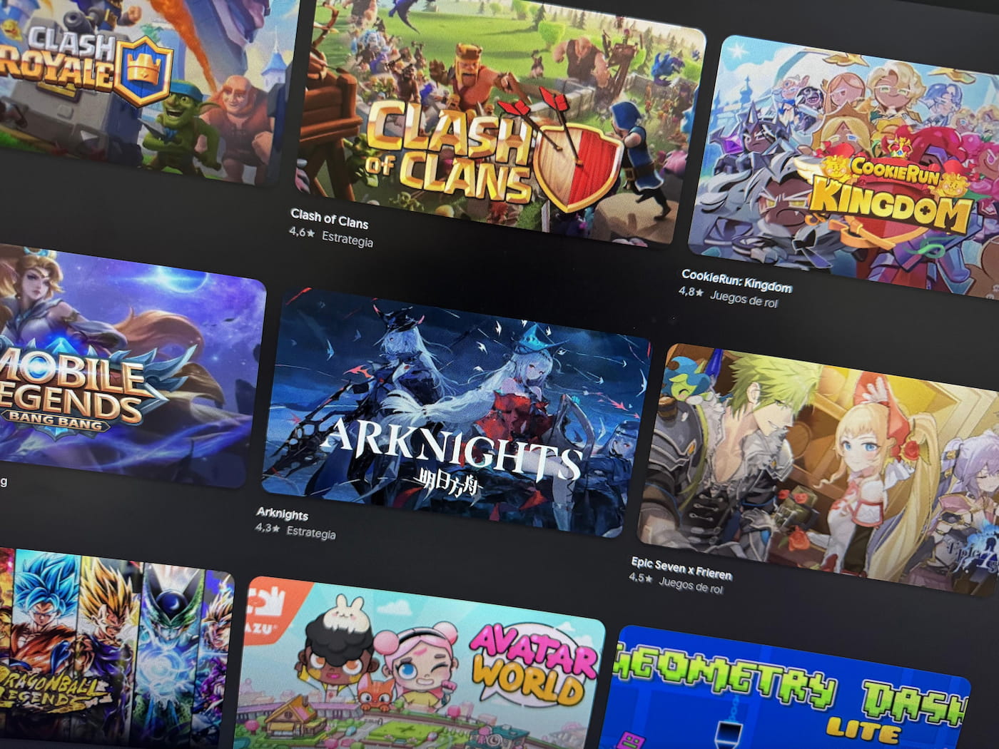 Google play juegos de android en PC catalogo