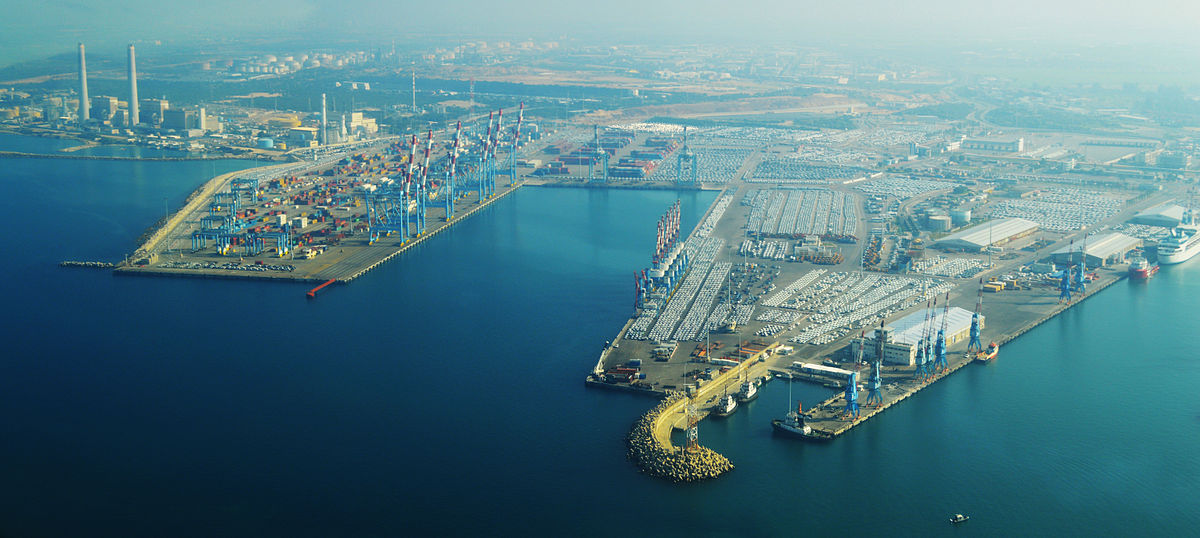 Imagen aérea del puerto de Ashbod