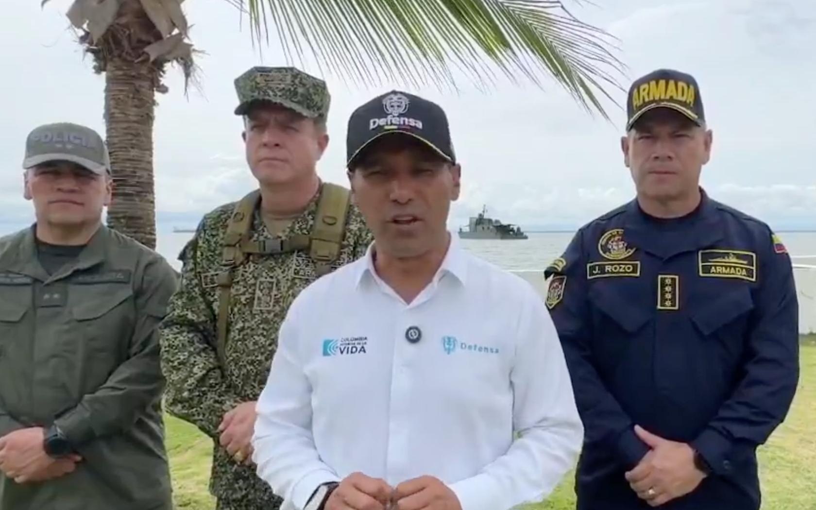 Autoridades del Ministerio de Defensa y la Fuerza Pública emiten un mensaje oficial tras el anuncio del paro armado del ELN en Colombia